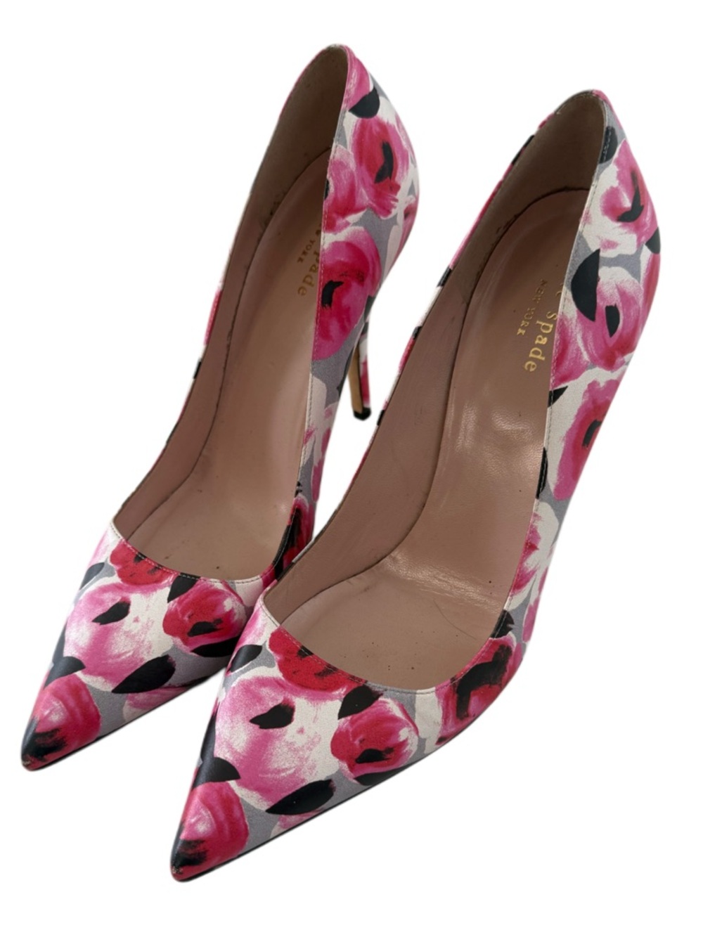 kate spade Pink Floral Pointed-Toe Heels Made in Italy BIN#8